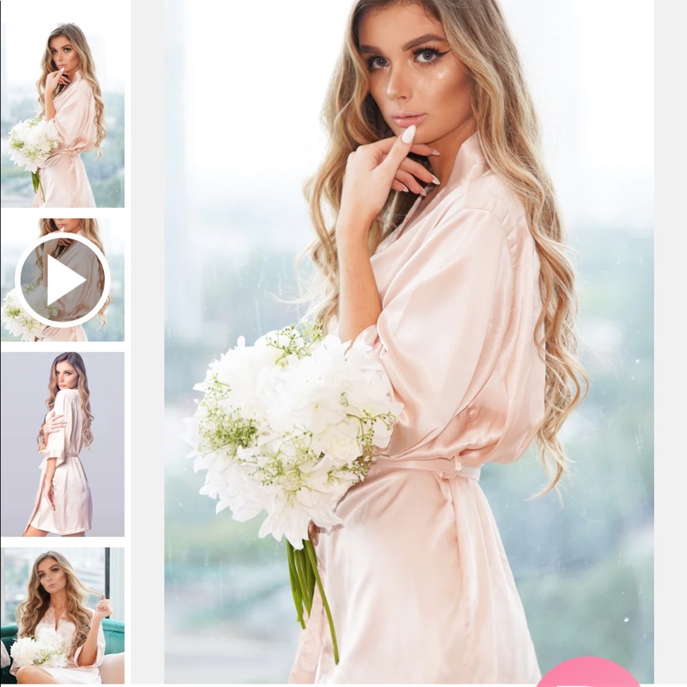 Blush satin robes set of 4